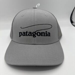 Patagonia Fly Fishing CASTING LOGO Take a Stand Trucker Hat NWT GRAY Rare